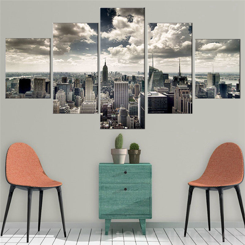 Canvas Wall art 5 Piece city skyline