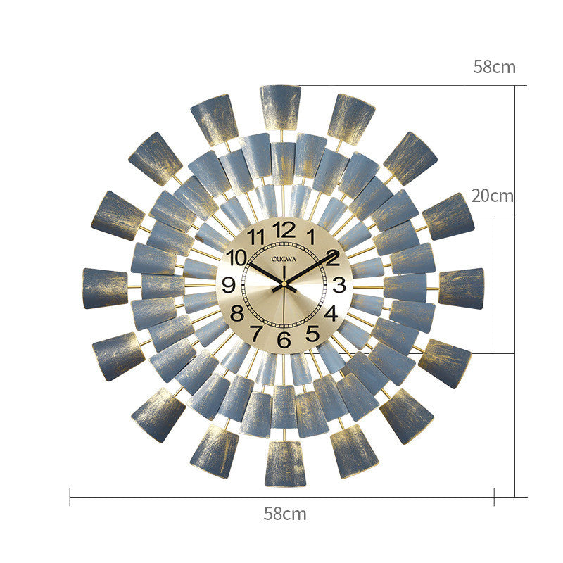 Shang Art Clock Metal Atmosphere