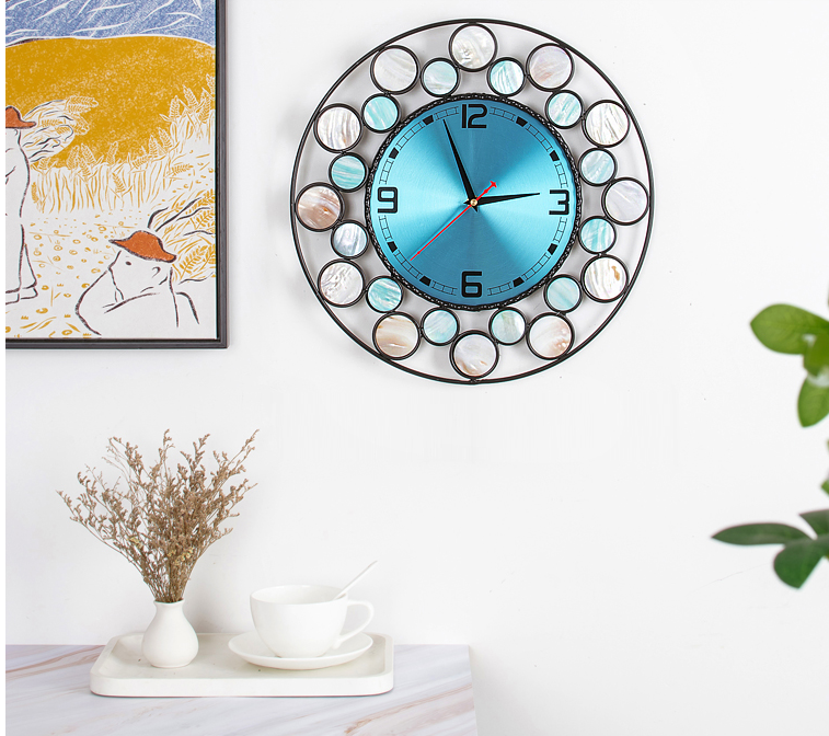 Nordic Modern Minimalist Clock blue