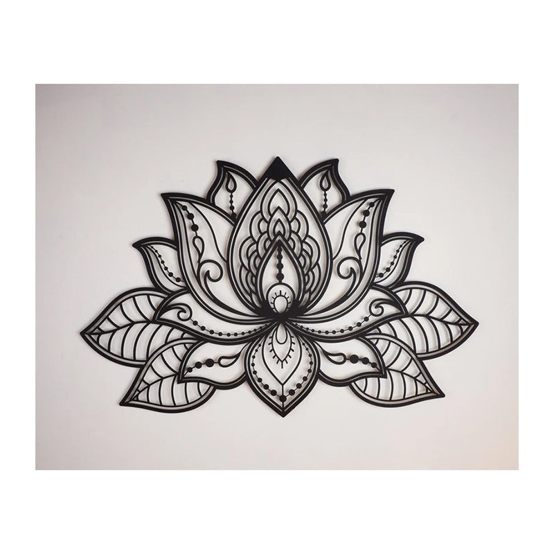 Metal Lotus Wall Art Indoor Outdoor Hanging Pieces