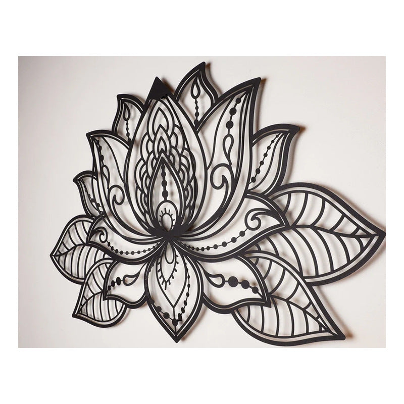 Metal Lotus Wall Art Indoor Outdoor Hanging Pieces