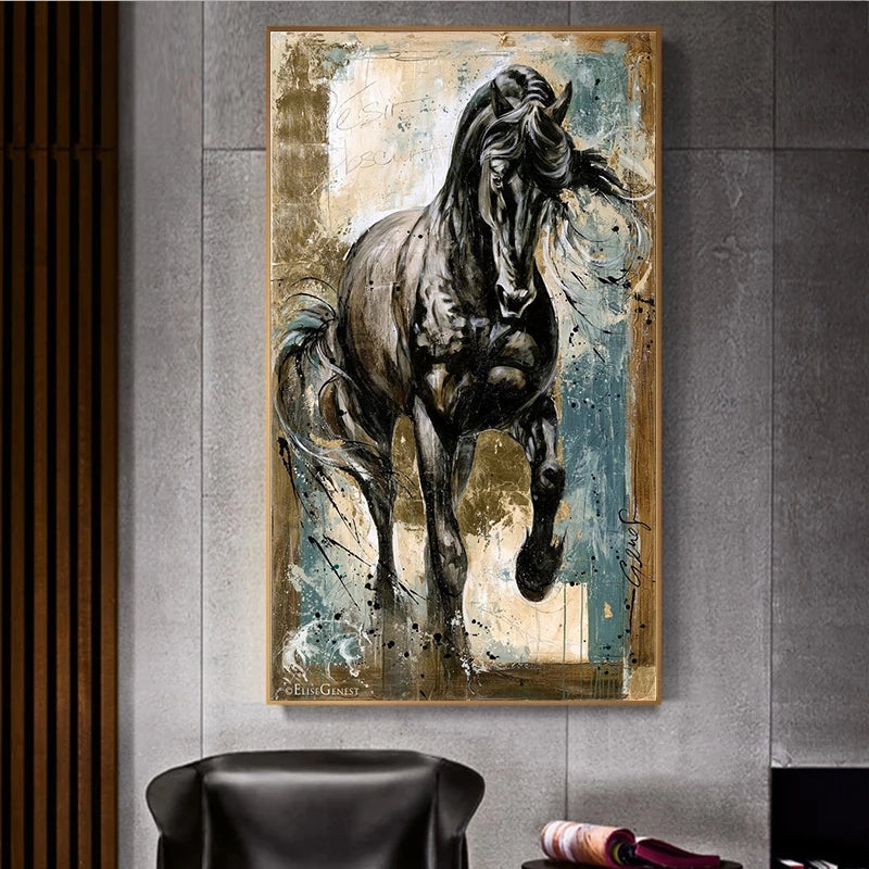 Horse Racing Oil Painting , canvas wall art