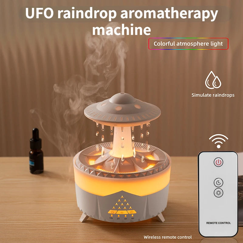 UFO Raindrop Humidifier Water Drop Air Humidifier USB Aromatherapy