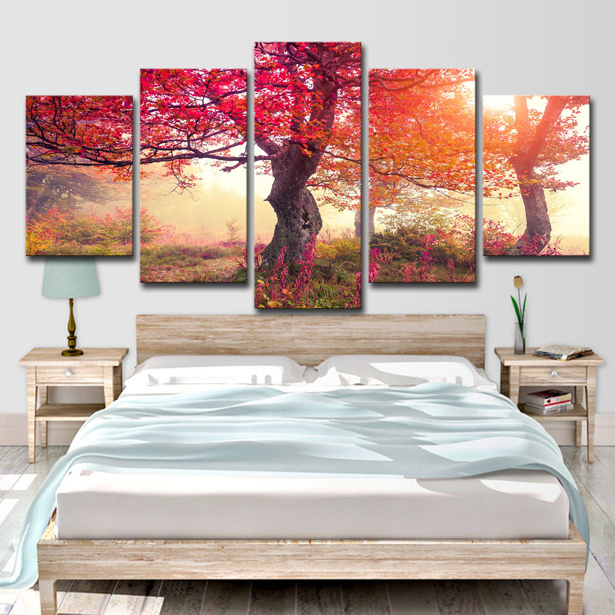 5 Pieces Canvas Art Season Autumn Trees