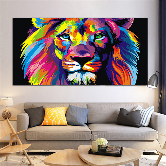 Colourful Lion Canvas wall art