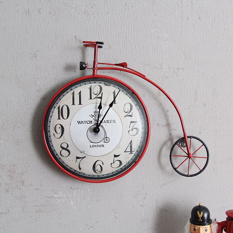 American Retro Bike Clock , metal wall clocks