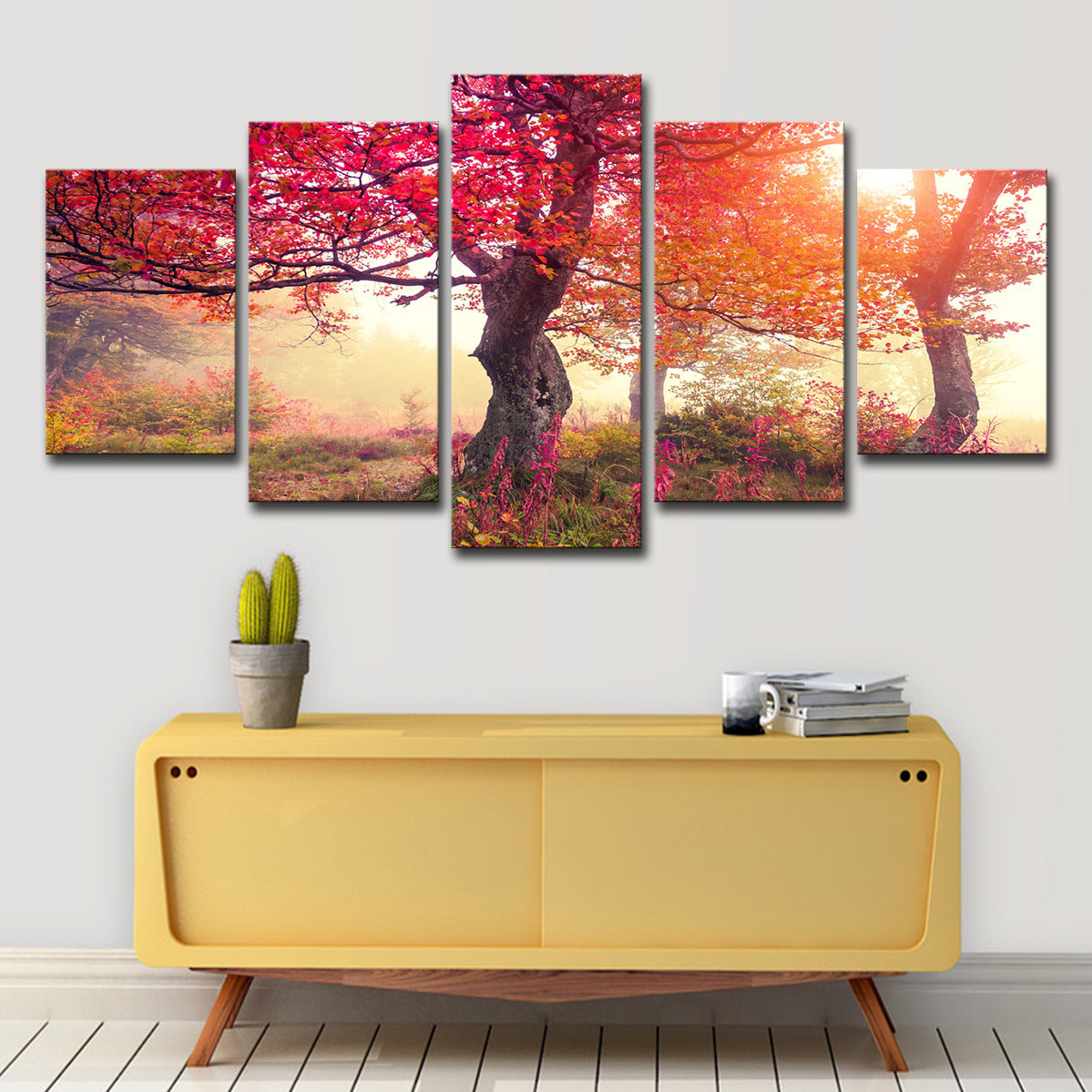 5 Pieces Canvas Art Season Autumn Trees