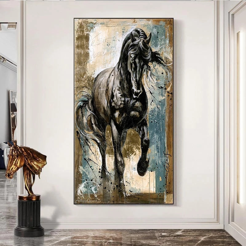 Horse Racing Oil Painting , canvas wall art