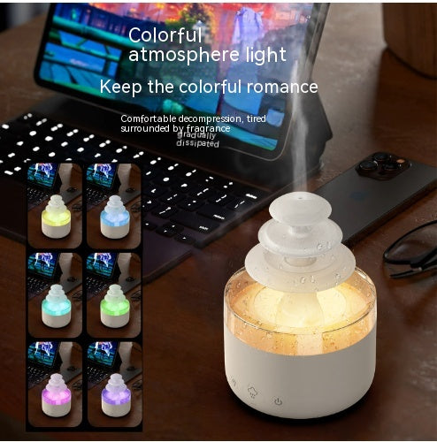 Rain Cloud Night Light Humidifier With Raining Water Drop Sound And 7 Colour Led Light Essential Oil Diffuser