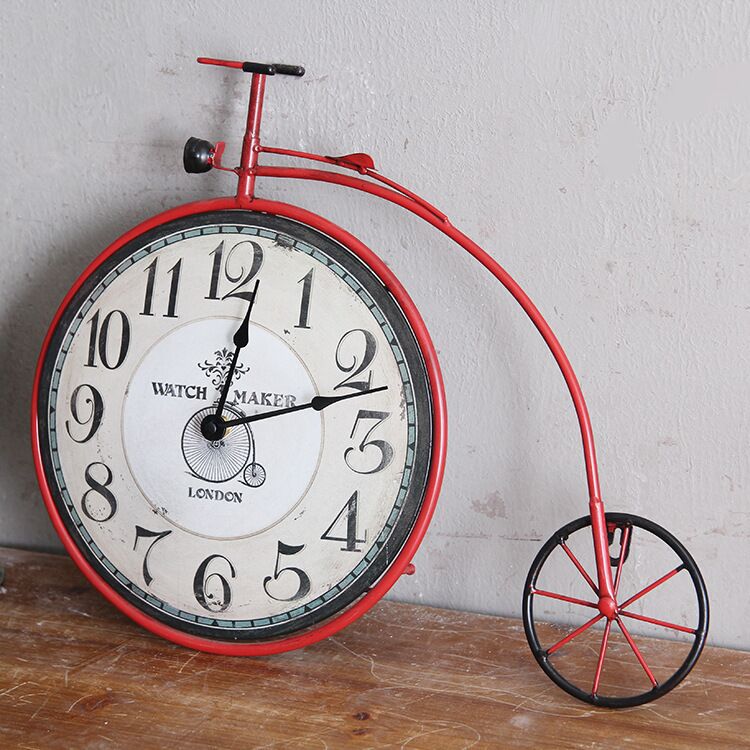 American Retro Bike Clock , metal wall clocks