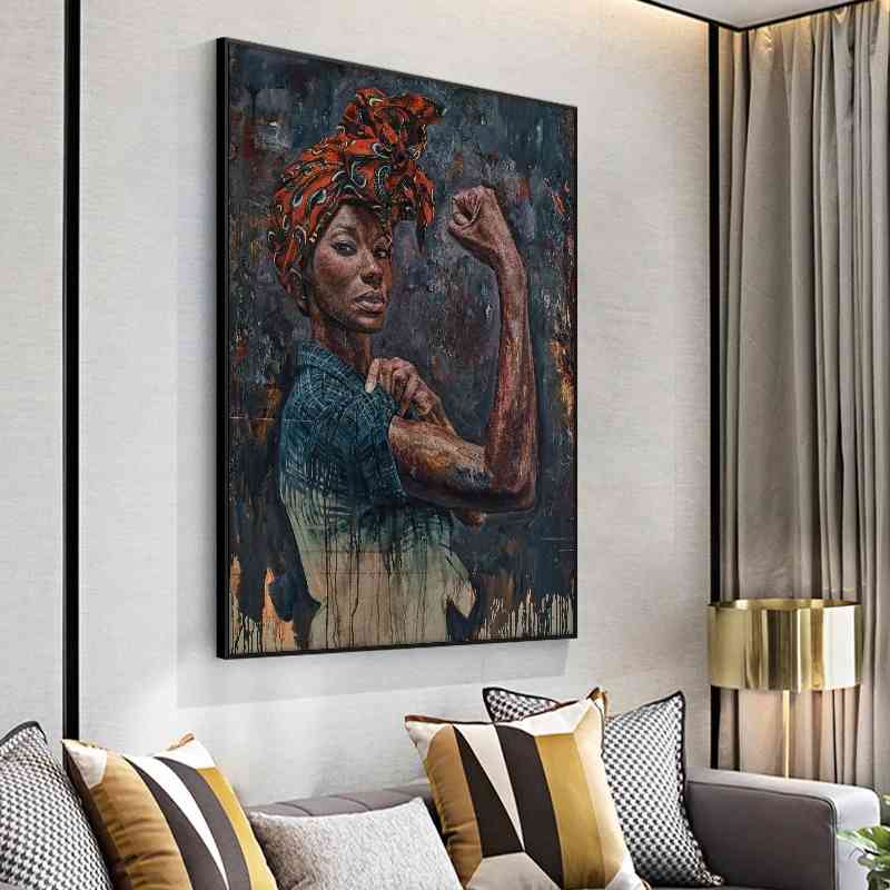 Strong Woman Canvas Painting Wall Art Poster