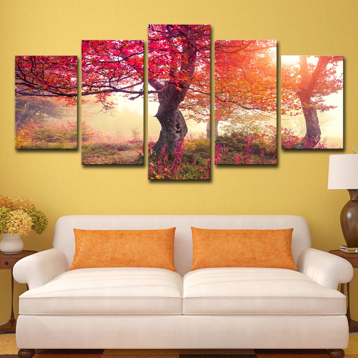 5 Pieces Canvas Art Season Autumn Trees