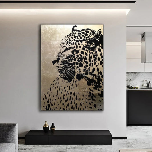 Abstract Leopard Canvas Painting Wall Art