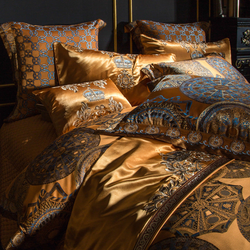 Luxury Embroidery Villa Four-piece Set European Court Bedding