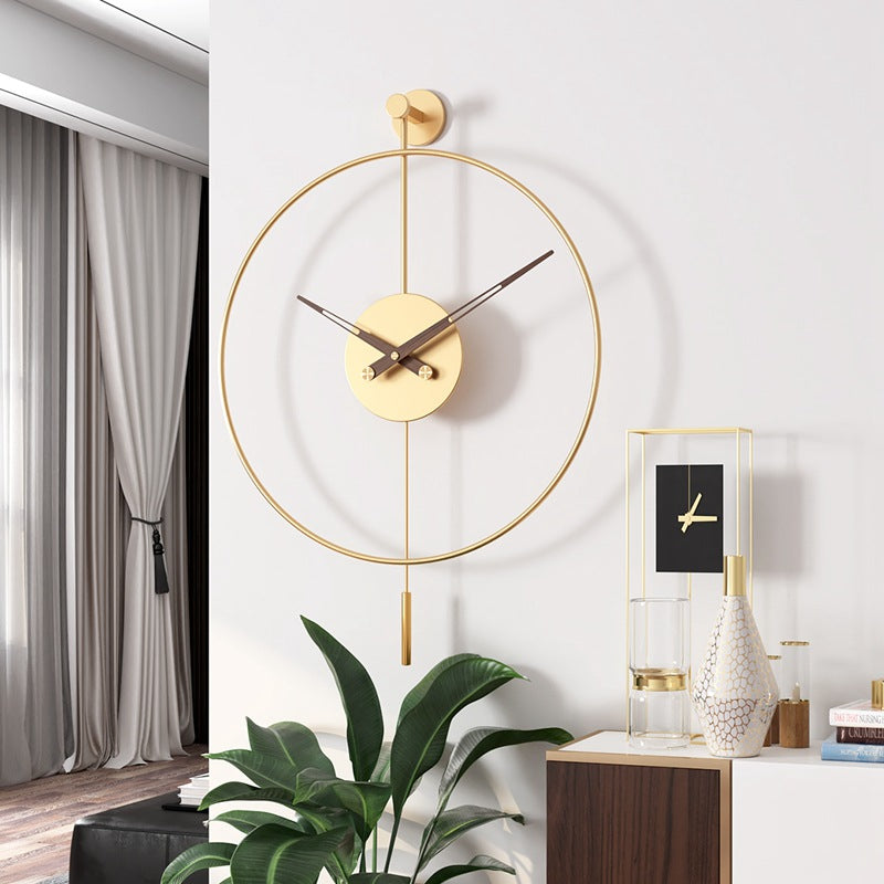 large metal minimalist wall clock