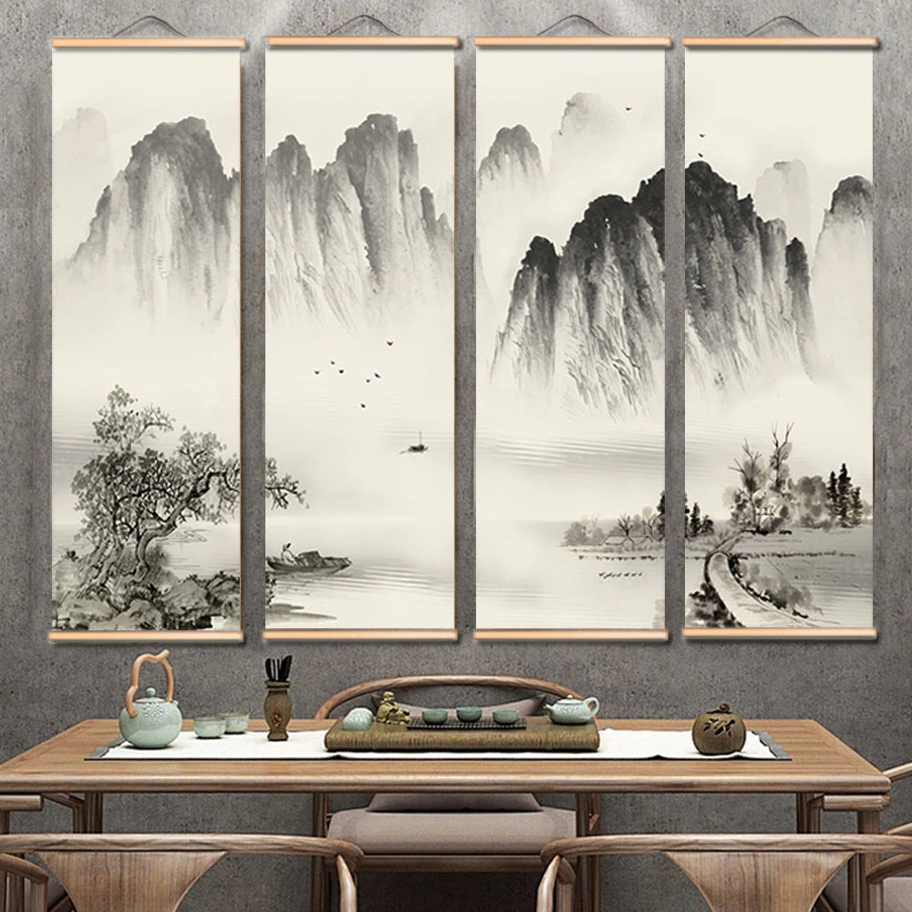 Japanese Paintings Landscape , canvas wall art