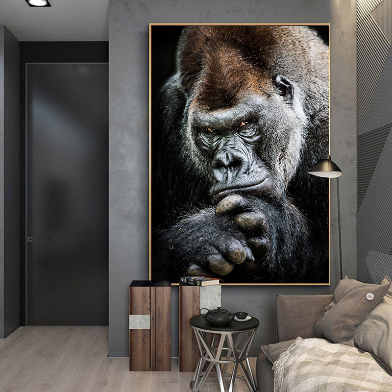 Gorilla, monkey canvas wall art